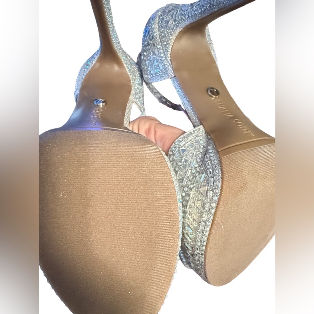 Thalia Sodi NWT Stunning Chace Ankle Strap Peep Toe Rhinestone Heels (SH079) - Picture 9 of 12